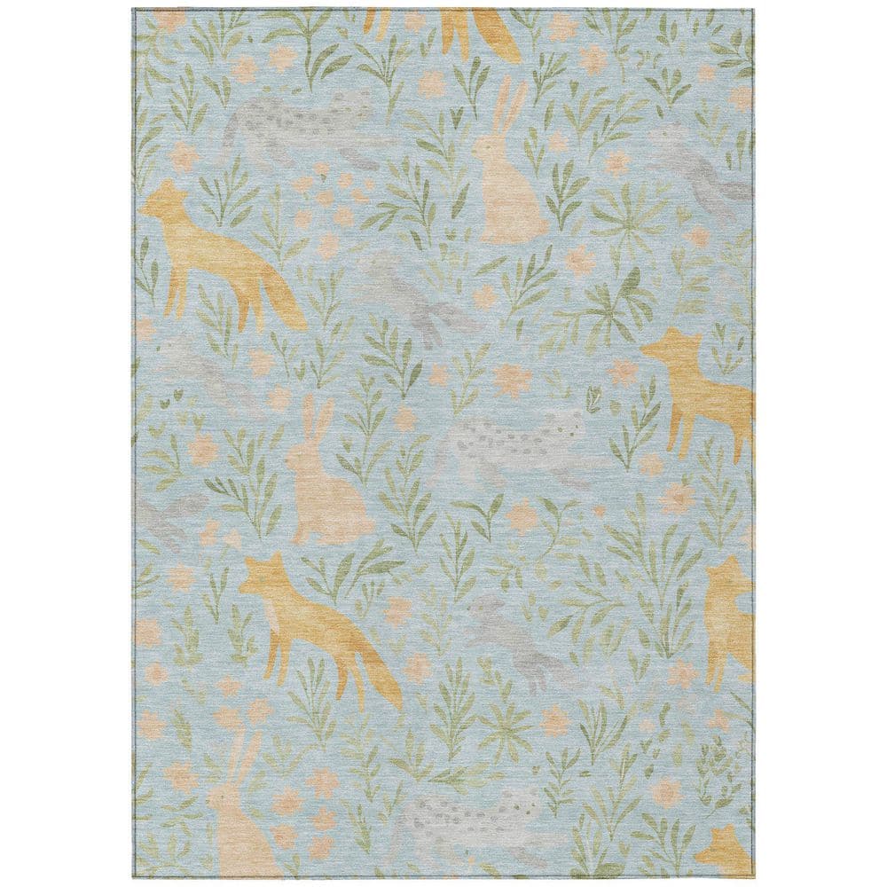 Chantille Machine Washable Indoor/Outdoor Abstract ACN2509 Sky 8 ft. x 10 ft. Area Rug price history on PriceWatchPro