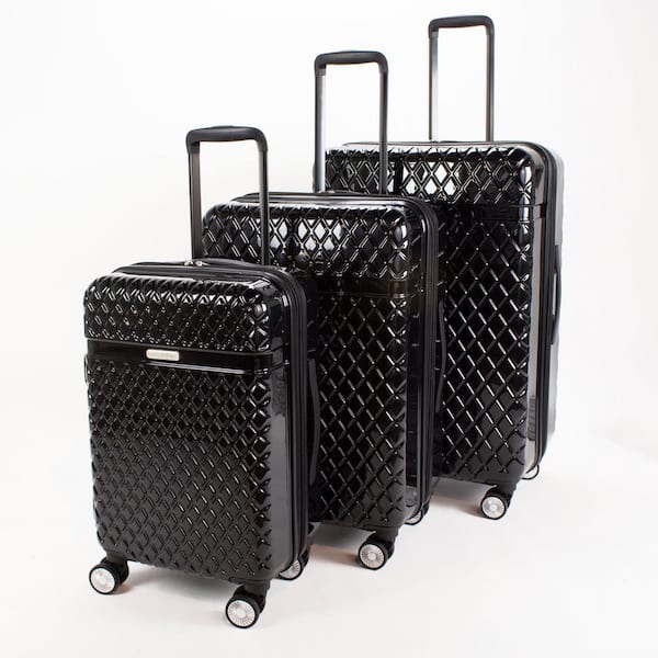 kathy ireland Yasmine 3-Piece Hardside Luggage Set KI106-ST3-BLK - The ...