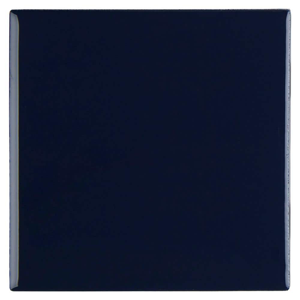 Restore Navy Glossy 6 in. x 6 in. Glazed Ceramic Wall Tile (12.5 sq. ft. / 