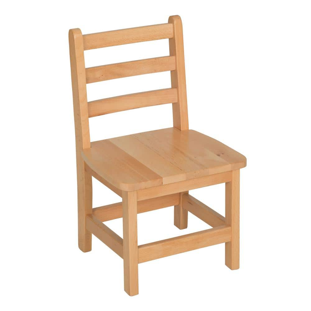 Regency Atlas Natural Wood Classroom Chair with 12 in. Seat Height ...