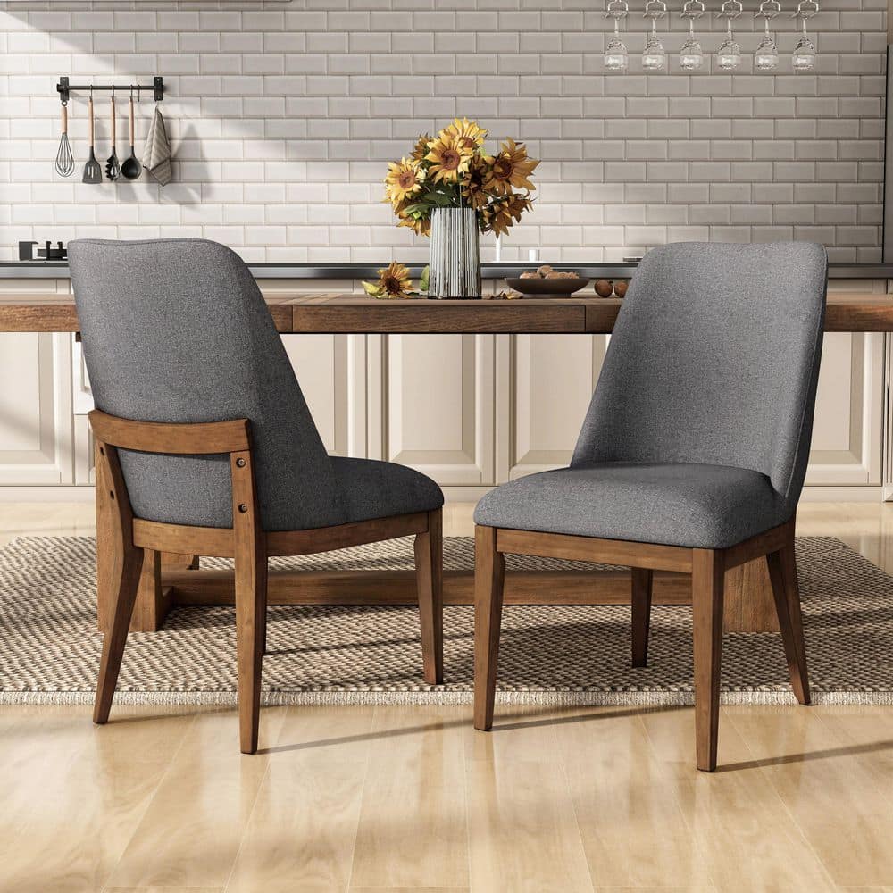 Furniture of America Copell Gray Fabric Side Chair (Set of 2 Furniture of America Copell Gray Fabric Side Chair (Set of 2