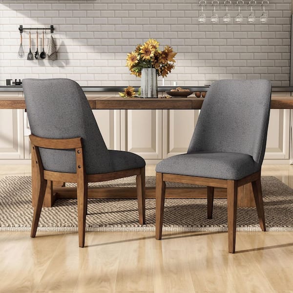 Furniture of America Copell Gray Fabric Side Chair (Set of 2)