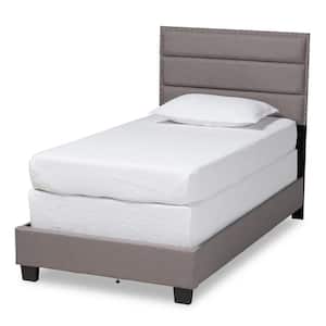 Ansa Gray and Black Twin Bed