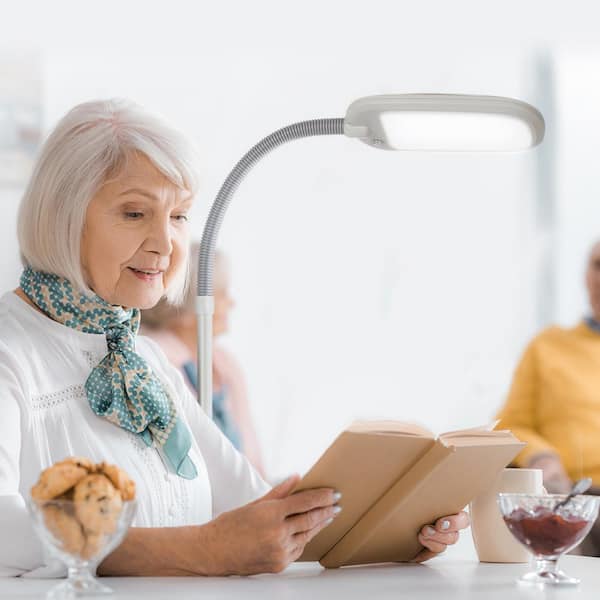 Litespan Slim 55 in. White Industrial 1-Light Dimmable and Color Temperature Adjustable LED Floor Lamp