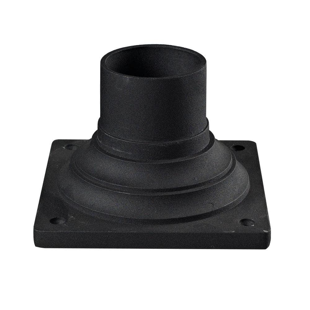 Pier Mounts Black Aluminum Outdoor Pier Mount Base with Standard Fitter Dia