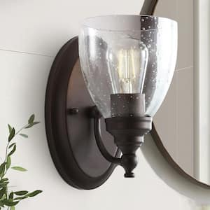 Marais 5.5 in. Metal/Glass LED Oil Rubbed Bronze Wall Sconce