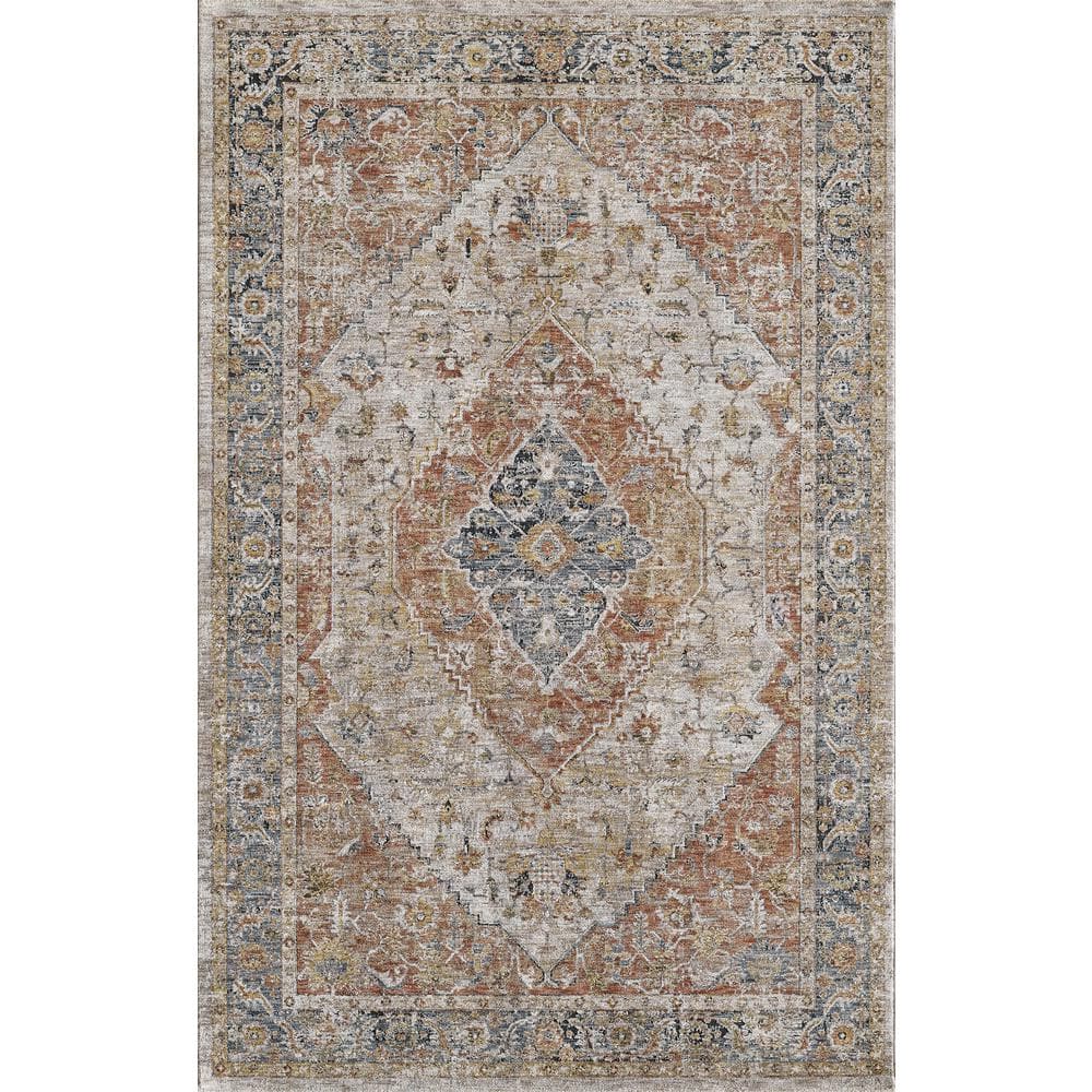 MILLERTON HOME Ivy Rust 6 ft. x 9 ft. Boho Moroccan Area Rug ...