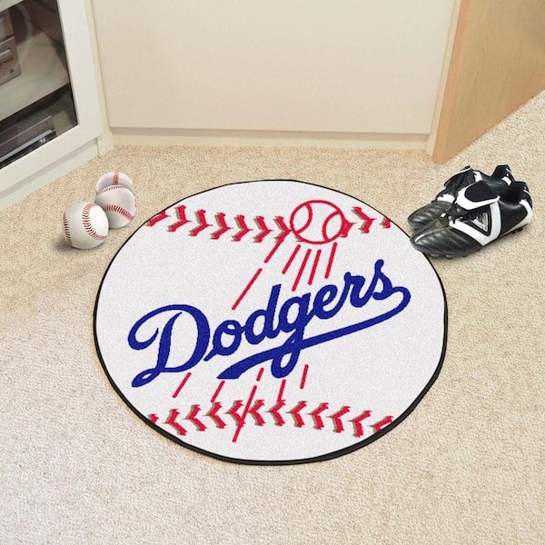 MLB Los Angeles Dodgers Photorealistic 27 in. Round Baseball Mat