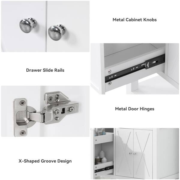 Xzkai 30 in. W x 18.3 in. D x 33.9 in. H Single Sink Bath Vanity