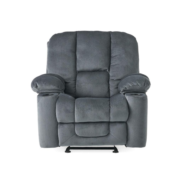 Noble House Gannon Steel Fabric Tufted Recliner