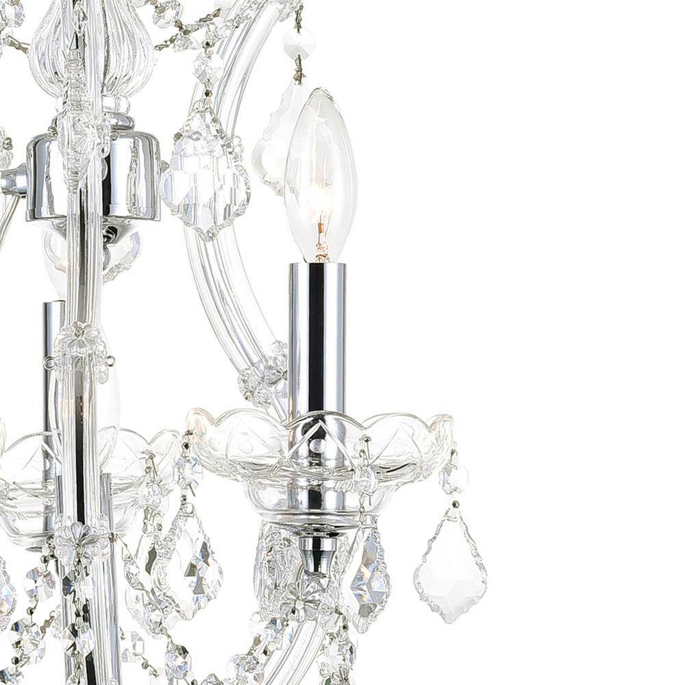 Maria Theresa 4-Light Chrome Mini Chandelier with Clear Italian Crystals