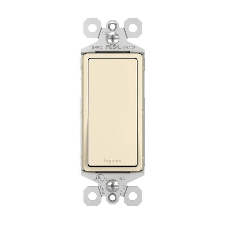 Legrand radiant 15 Amp 120-Volt 3-Way Decorator/Rocker Light Switch, Light Almond