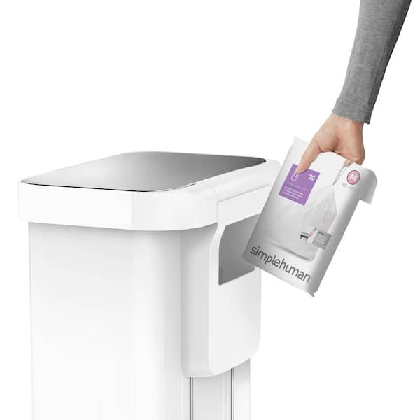 simplehuman 45L Rectangular Step Kitchen Trash Can with Liner
