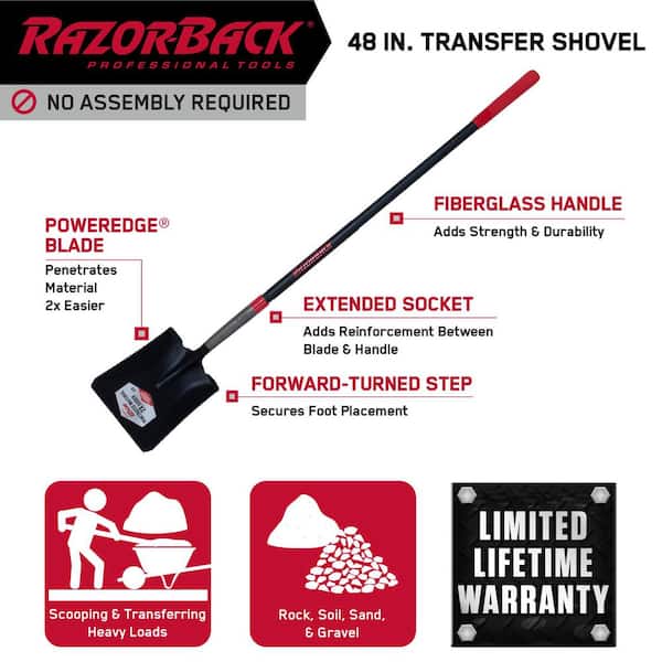 Razor-Back 5-Piece Heavy-Duty Pro Pack Landscape Garden Tool Set