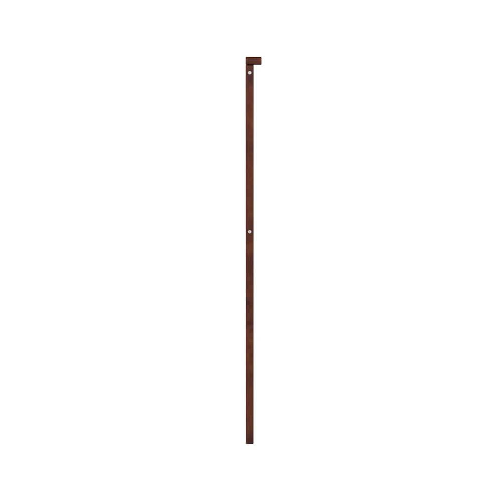 King Walnut Wood and Metal Panel Headboard