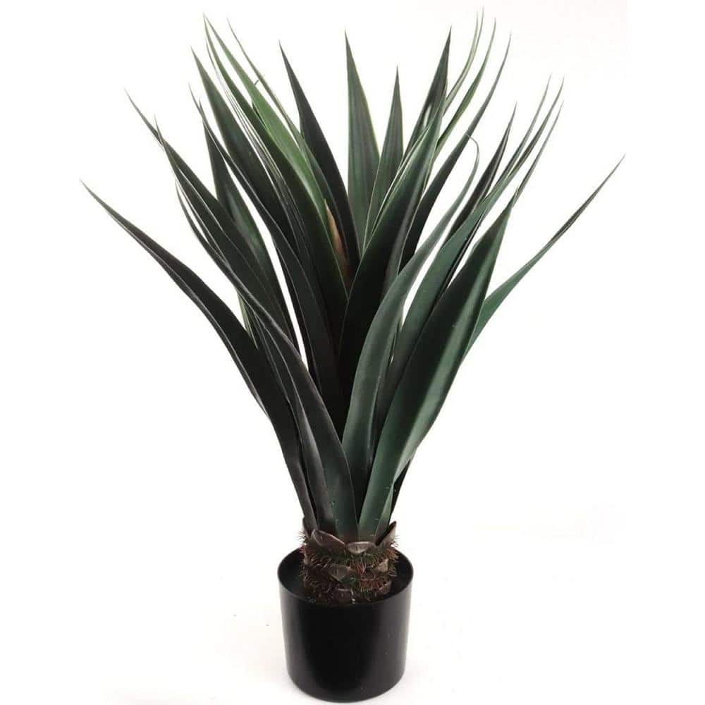 Larksilk 32 in. Green Artificial Agave Succulent House Plant Low
