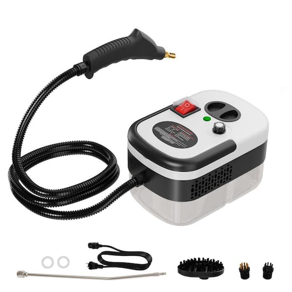 Portable Corded High-Temperature Steam Cleaner with Multiple Brush Attachments for Kitchen, Room & Car Cleaning in White