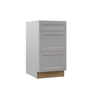 Designer Series Melvern Assembled 18x34.5x23.75 in. Drawer Base Kitchen Cabinet in Heron Gray
