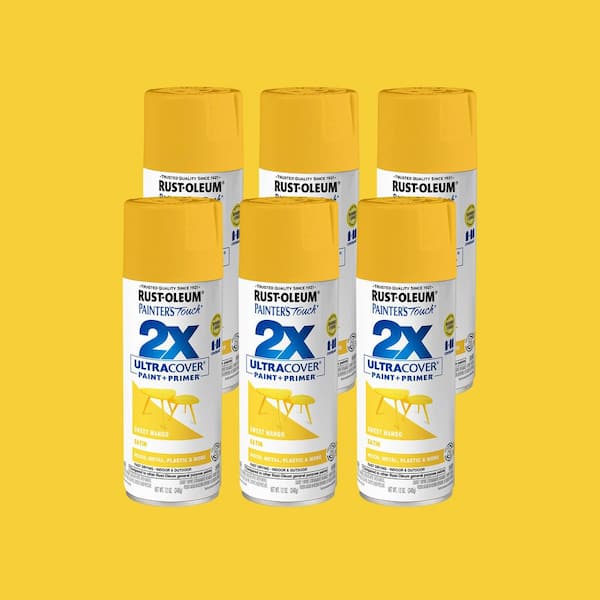 Rust-Oleum Painter's Touch 2X 12 oz. Satin Sweet Mango General Purpose Spray Paint (Case of 6)