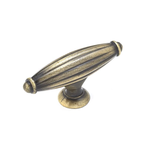 Richelieu Hardware Madeleine Collection 2-9/16 in. (65 mm) x 13/16 in. (20 mm) Antique English Traditional Cabinet Knob