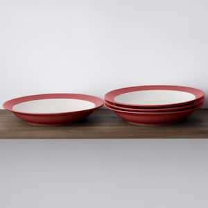 Colorwave Raspberry 10.5 in., 27 fl. Oz.(Cherry) Stoneware Pasta Bowls, (Set of 4)