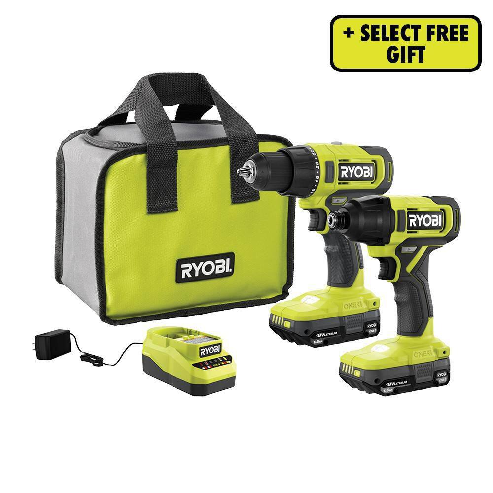RYOBI ONE+ 18V Cordless 2-Tool Combo 
