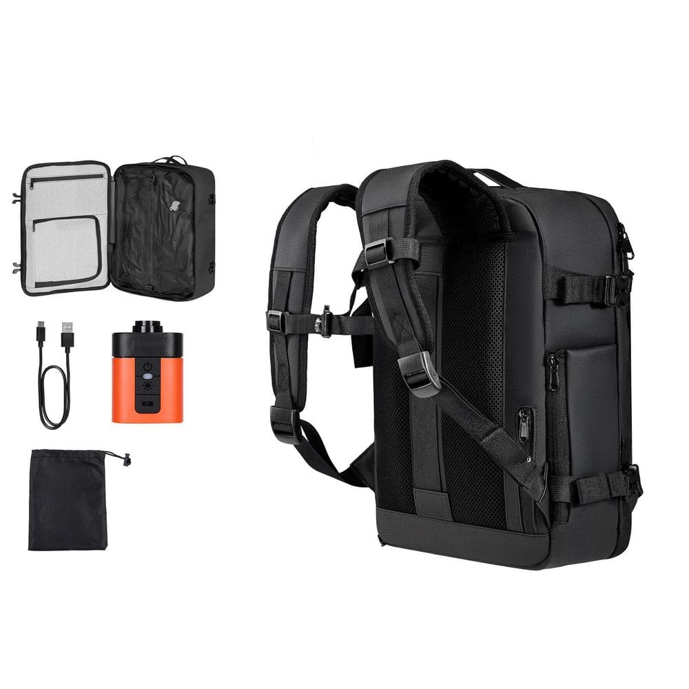 Vacuum Storage Bag Compression Travel Backpack 35 L, Water-Resistant Carry-On Bag, Multi-Compartment for Travel, Black price history on PriceWatchPro