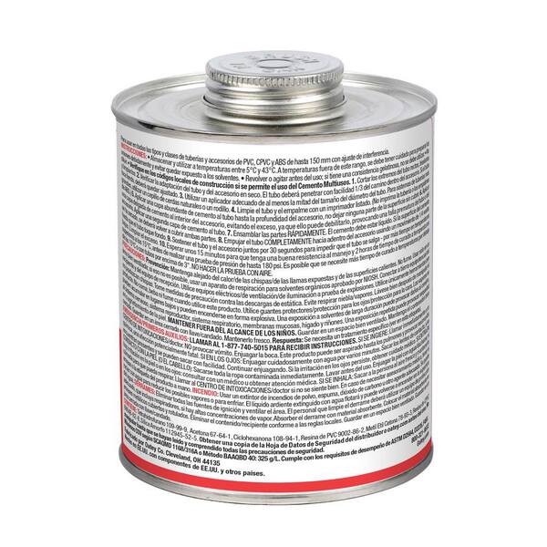 P. white mr. oat peevia（OC） Oatey 32 oz. Medium Milky All-Purpose ABS, CPVC, PVC Cement 30847