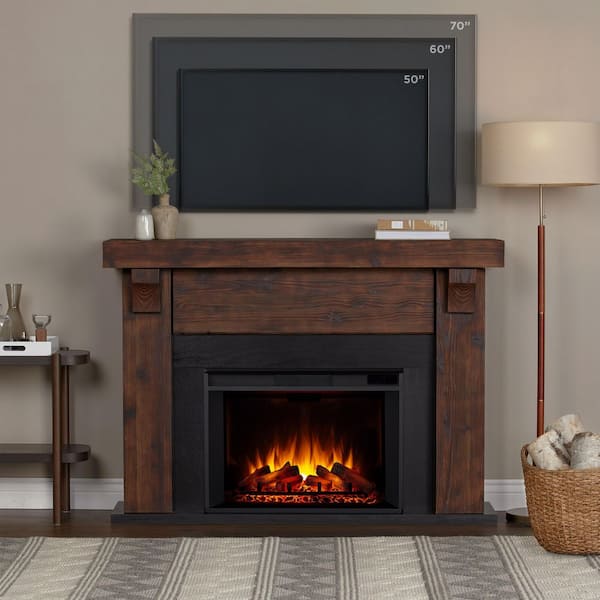 Real Flame Gunnison Grand 64 in. Freestanding Wooden Electric