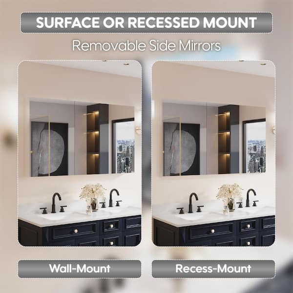 FORCLOVER 52 in. W x 30 in. H Rectangular Aluminum Recessed