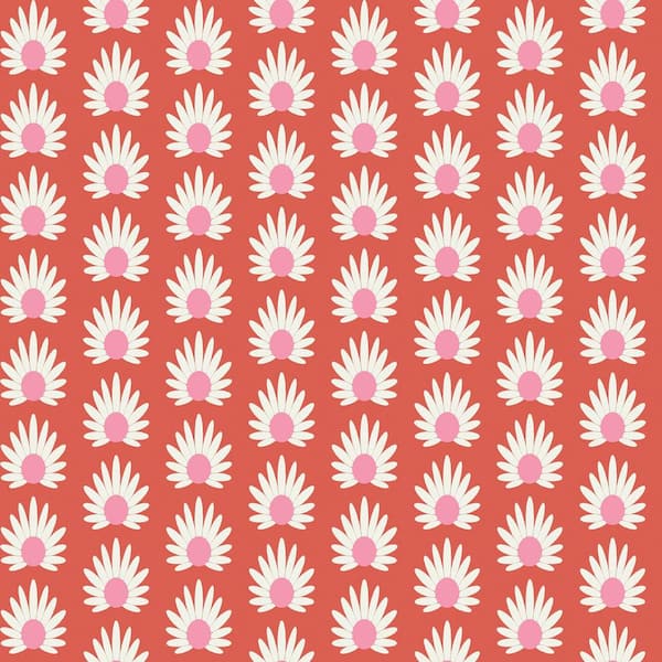 Scalamandre Red Valentino Fleur Peel and Stick Wallpaper Sample