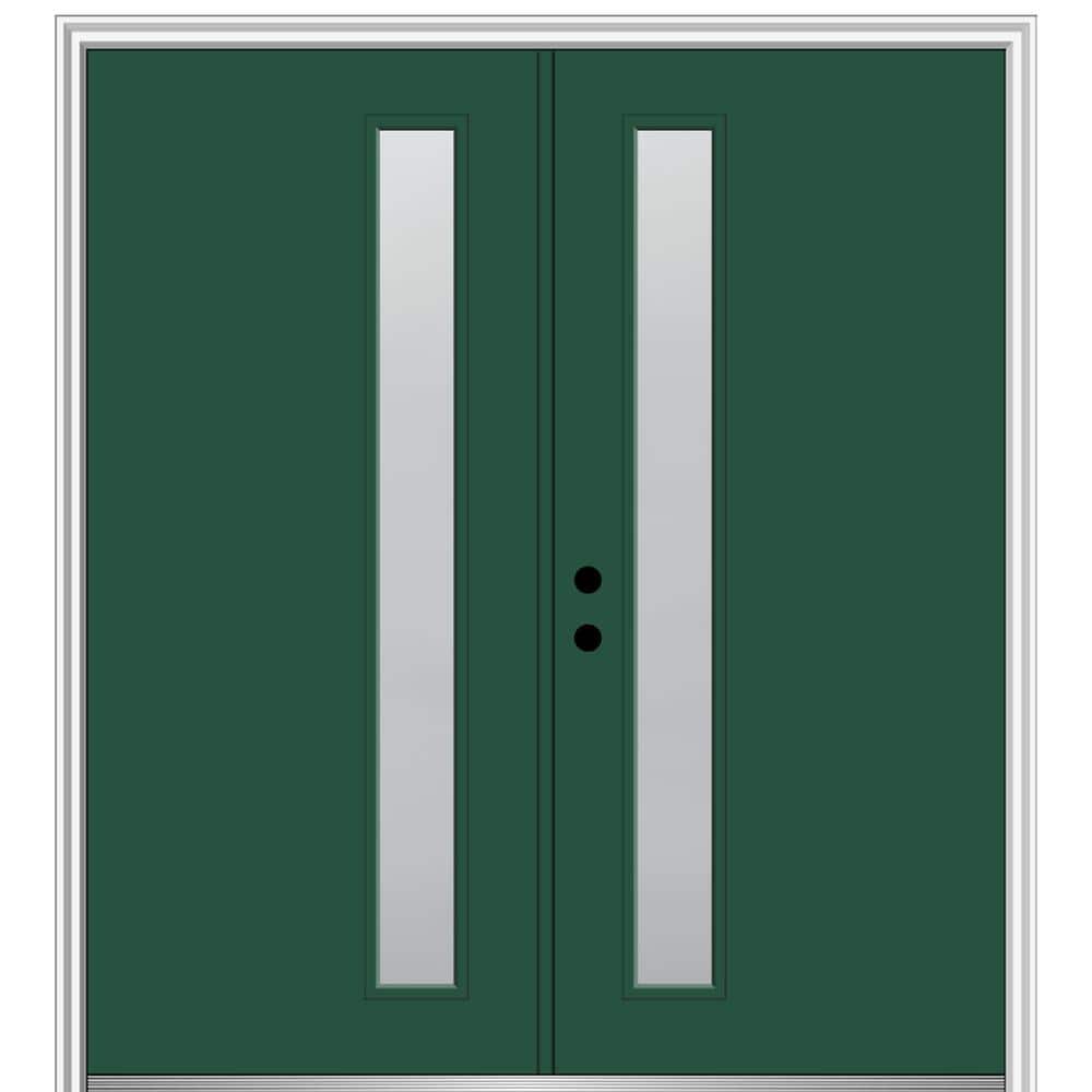 60 in. x 80 in. Viola Right-Hand Inswing 1-Lite Frosted Painted Fiberglass Smooth Prehung Front Door on 4-9/16 in. Frame price history on PriceWatchPro