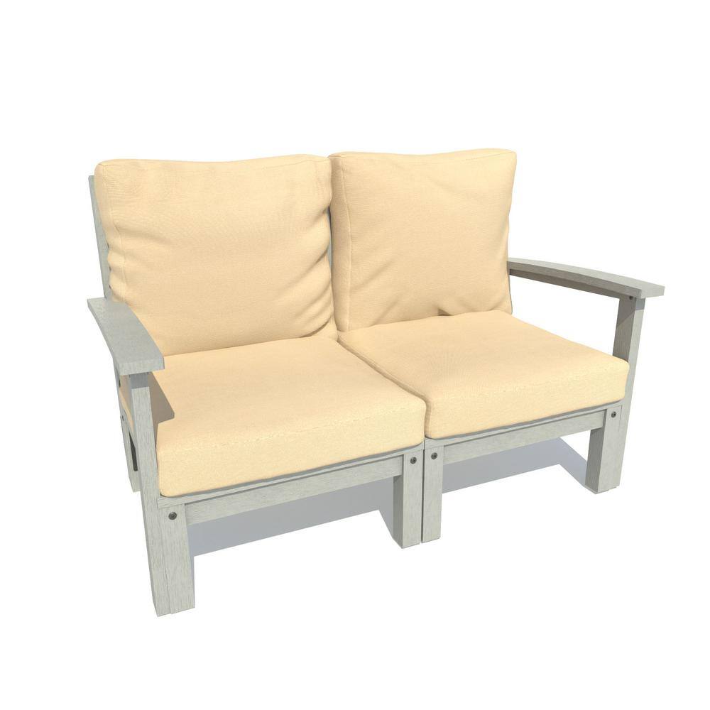 Highwood Bespoke 1Piece Plastic Outdoor Deep Seating Loveseat with