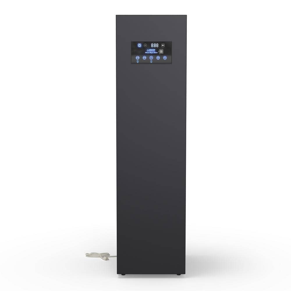 59 3â„16 in. Steam Dryer Closet REMOVE WRINKLES Sanitize Deodorize Refresh Slim110V in Black