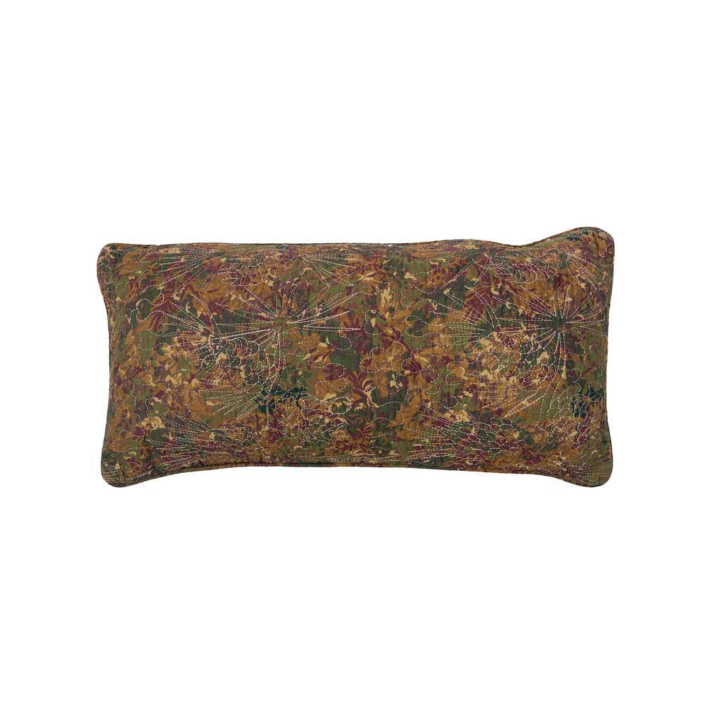 UPC 754069504671 product image for Forest Star Green Polyester 11 in. x 22 in. Rectangular Decorative Throw Pillow | upcitemdb.com