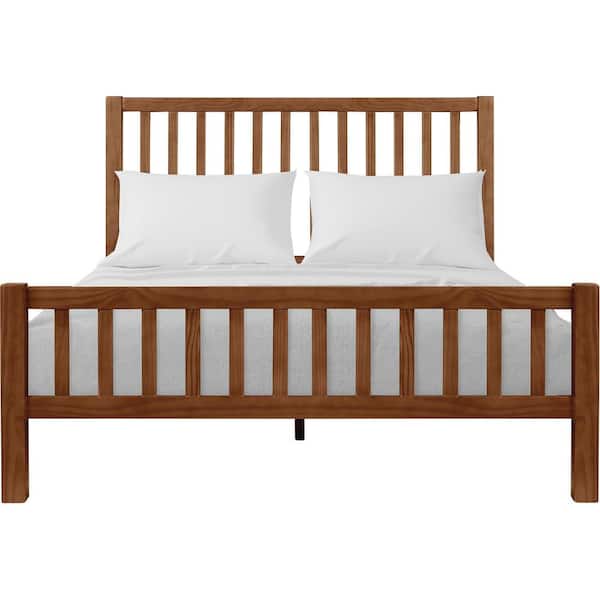 Camden Isle Hampton Walnut Brown Wood Frame King Platform Bed