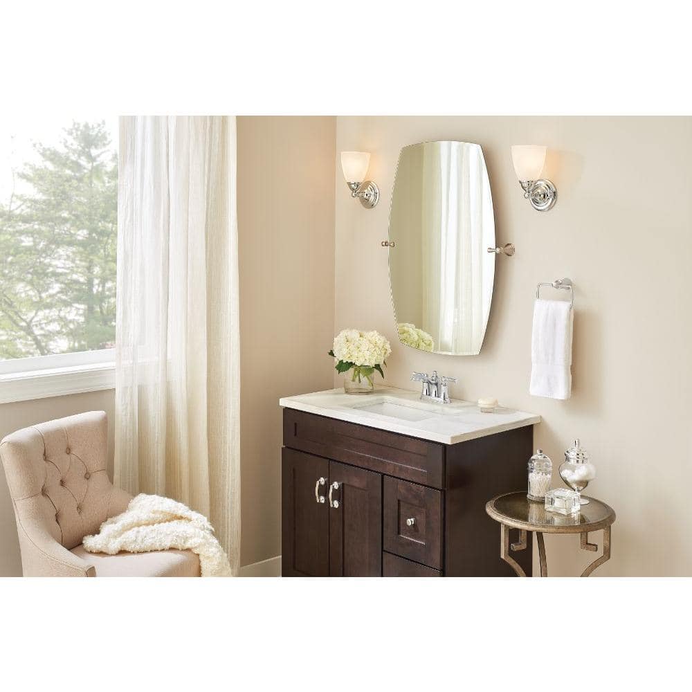 Elegant Classic Chrome 6" Centerset Metal Bathroom Faucet with Drain Assembly