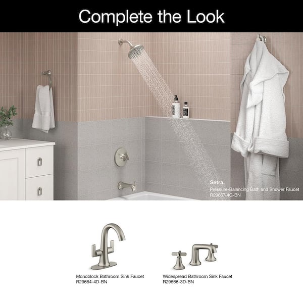 KOHLER Setra 8 in. Widespread Double Handle Bathroom Faucet in Vibrant  Moderne Brushed Brass Gold K-R29666-3D-2MB - The Home Depot