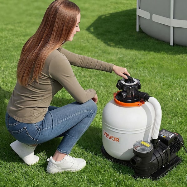 16 in. Sand Filter Pump for Above Ground Pool, 0.75 HP 4400 GPH, Swimming Pool Sand Filter Pump with Pre-Assembled Core