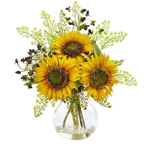 Indoor Sunflower Artificial Arrangement in Vase
