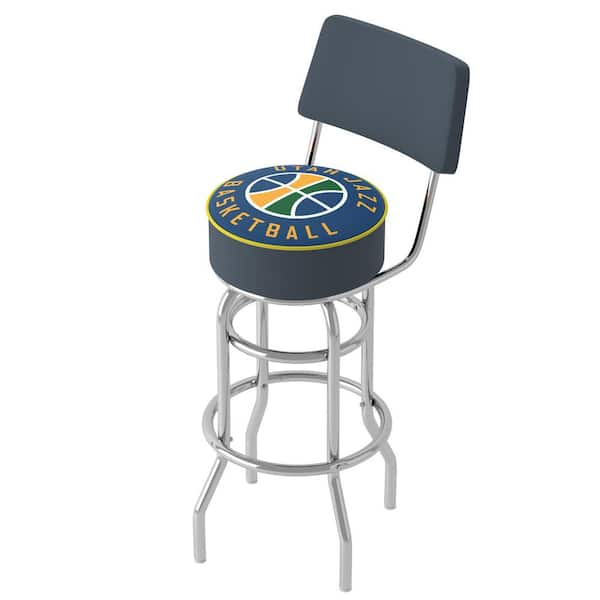 Utah Jazz Fade 31 in. Blue Backless Metal Bar Stool with Vinyl Seat  NBA1UJ2-HD - The Home Depot