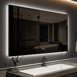 42 in. W x 30 in. H Rectangular Frameless LED Light with 3-Color and Anti-Fog Wall Mounted Bathroom Vanity Mirror