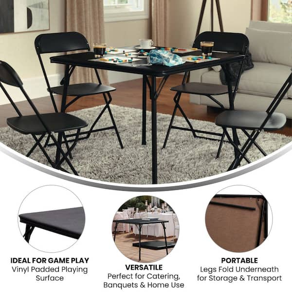 Mainstays Walmart Piece Folding Table And Chair Set Walmart
