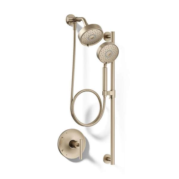 Purist 1-Handle Wall Mount Shower Trim in Vibrant Brushed Bronze (Valve Not Included)