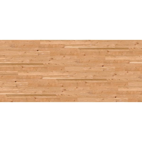 Modern Steel 16 ft x 7 ft 18.4 R-Value Insulated Wood Look Plank Natural Garage Door without Windows