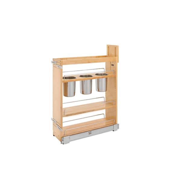 Rev-A-Shelf Wood Base Cabinet Utility Pullout Organizer w/ Soft-Close