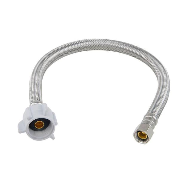 3/8 in. Compression x 7/8 in. Ballcock Nut x 16 in. Braided Stainless Steel Toilet Supply Line-8 Pack