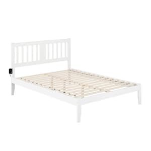 Tahoe Queen Bed with USB Turbo Charger in White