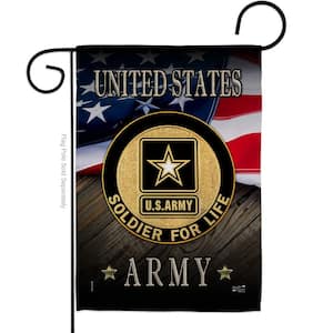 13 in. x 18.5 in. US Army Soldier for Life Garden Flag Double-Sided Armed Forces Decorative Vertical Flags