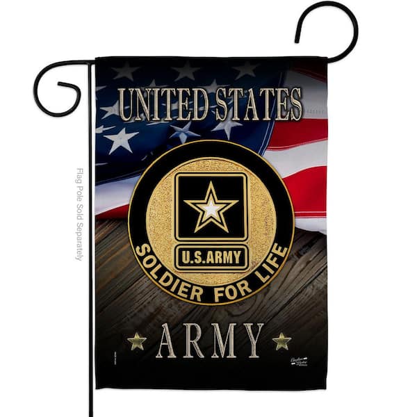 Angeleno Heritage MADE AND DESIGNED LOS ANGELES CALIFORNIA 13 in. x 18.5 in. US Army Soldier for Life Garden Flag Double-Sided Armed Forces Decorative Vertical Flags